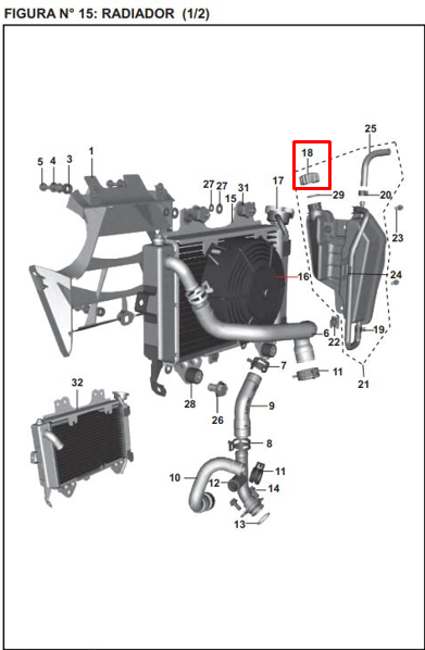Tapa Reserva de Radiador Pulsar 200 Ns Bajaj Original