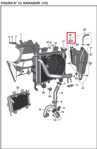 Tapa Reserva de Radiador Pulsar 200 Ns Bajaj Original