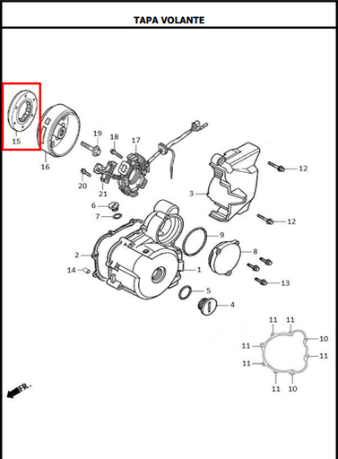 Clutch de Arranque AK 125 - EVO 125 - EVO 150 Akt Original