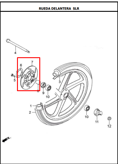 Disco Freno AK 125 S/SL (de Radios) Akt Original