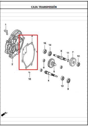 Empaque de Transmision DYNAMIC 125 - JET4 125 Akt Original