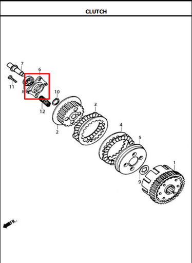 Porta Balinera de Clutch XM 180 - XM 200 - SM 200 Akt Original