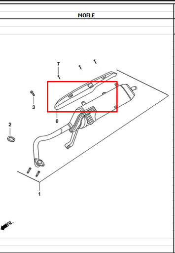 Protector de Mofle JET 4 - DYNAMIC 125 Akt Original
