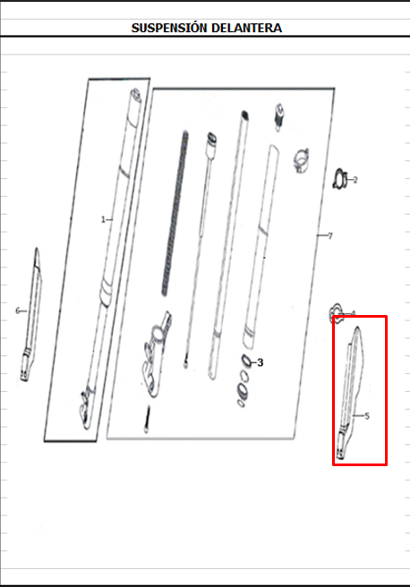 Protector Derecho de Telescopio XM 180 Akt Original