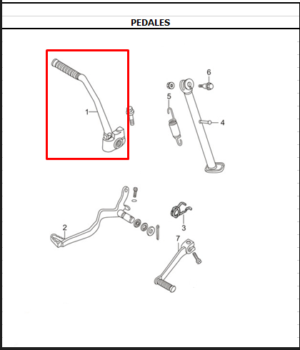 Pedal de Crank TTR 125 - TTR 150 ORIGINAL