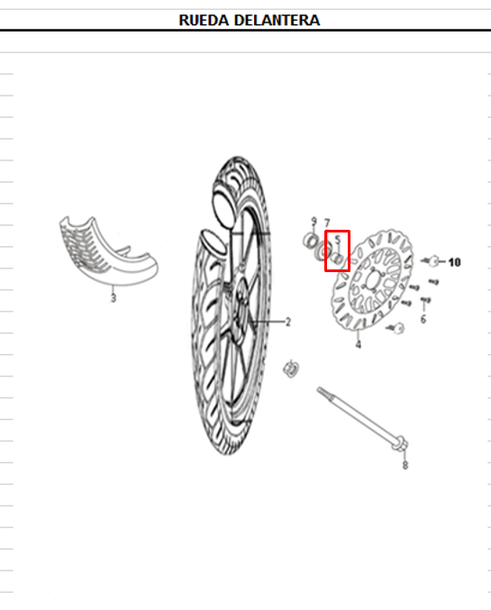 Tornillo de Disco TTR 125 - TTR 150 Akt Original
