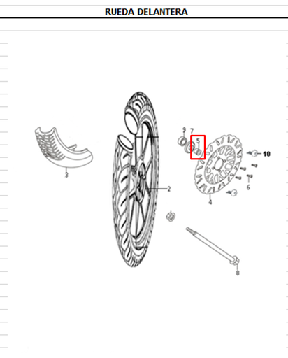 Tornillo de Disco TTR 125 - TTR 150 Akt Original
