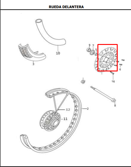 Disco Freno TTR 125 - TTR 150 Akt Original