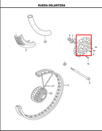 Disco Freno TTR 125 - TTR 150 Akt Original