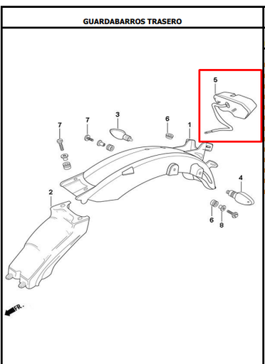 Stop Led AK 125 SLR Akt Original