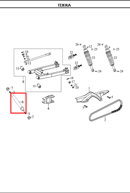 Eje de Tijera EVO 125 R3 - EVO 150 R3 Akt Original
