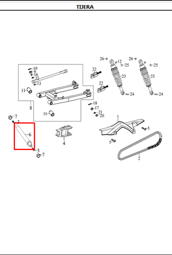 Eje de Tijera EVO 125 R3 - EVO 150 R3 Akt Original