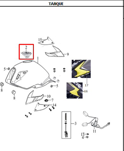 Switch de Encendido EVO 125 R3 - EVO 150 R3 Akt Original (Completo)