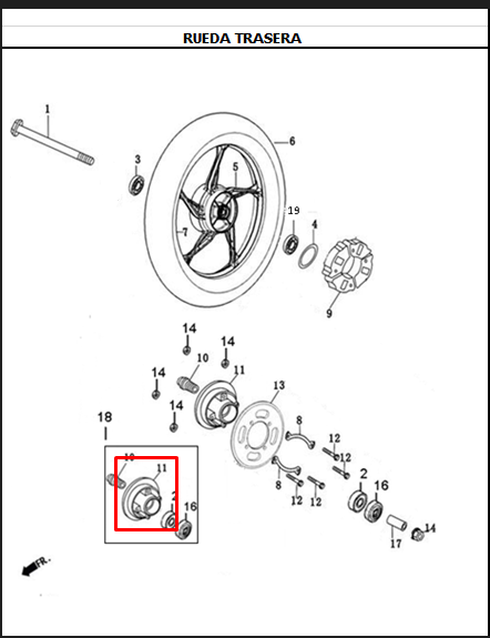 Porta Sprocket EVO 125 R3 - EVO 150 R3 Akt Original
