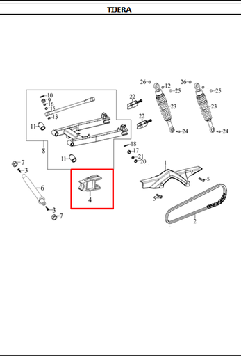 Deslizador de Cadena EVO 125 R3 - EVO 150 R3 Akt Original