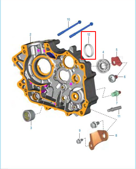 Buje de Carcaza derecha Pulsar 150 As - Discover 150 As Bajaj Original