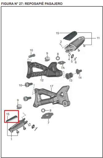 Caucho de Posapie Discover 125ST/150ST Bajaj Original