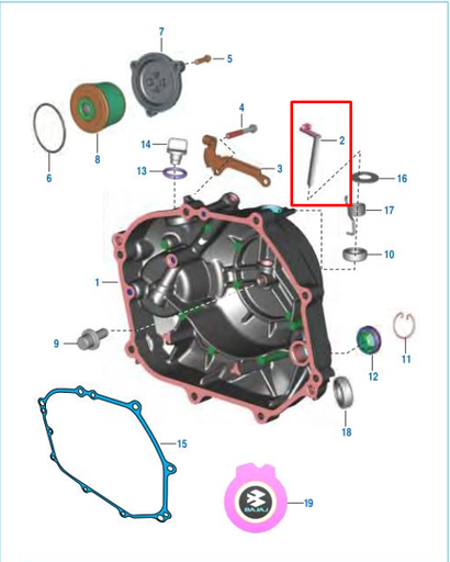 Leva de Clutch Pulsar 135Ls Bajaj Original