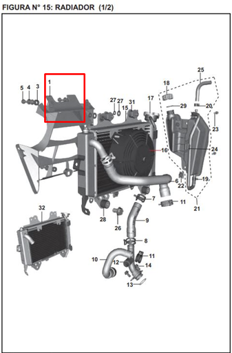 Cubierta de Radiador Pulsar 200 Ns Bajaj Original