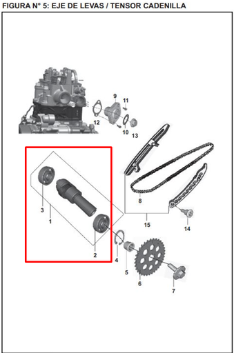 Arbol de Levas PULSAR 200 NS FI/BS4 Bajaj Original (2 Ranuras)