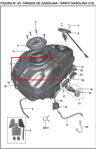 Tanque de Gasolina Pulsar 200 Ns Bajaj Original