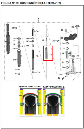 Resorte de Telescopio Pulsar 200 Ns Bajaj Original