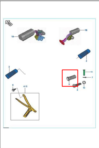 Caucho de Posapie Trasero Wind 125 - Boxer 100/150 Bm Bajaj Original