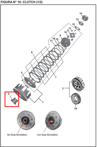 Buje Campana de Clutch Pulsar 200 Ns Bajaj Original