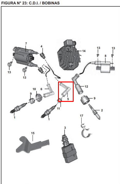 CAPUCHON BUJIA RH PULSAR200NS ORIGINAL