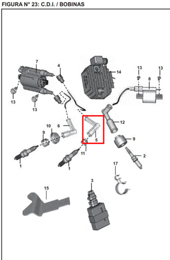 CAPUCHON BUJIA RH PULSAR200NS ORIGINAL
