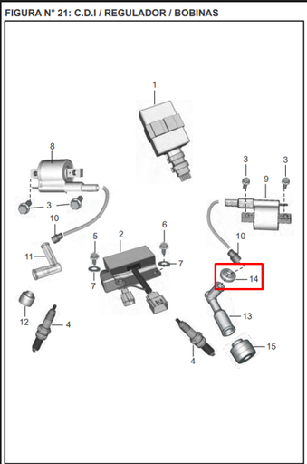 Caucho Bujia Discover 100/M/125+ Bajaj Original