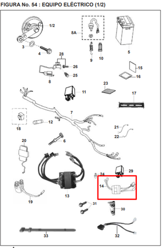 UNIDAD CONTROL PULSAR 180 UG - PULSAR 220S BAJAJ ORIGINAL