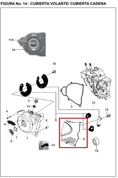 Tapa Piñon de Salida Pulsar 180 Ug/220 Bajaj Original (Negra)