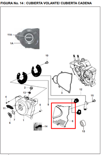 Tapa Piñon de Salida Pulsar 180 Ug/220 Bajaj Original (Negra)