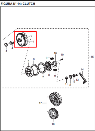 Campana de Clutch (73 Dientes) Boxer 100 Tec -Platino 100 Bajaj Original
