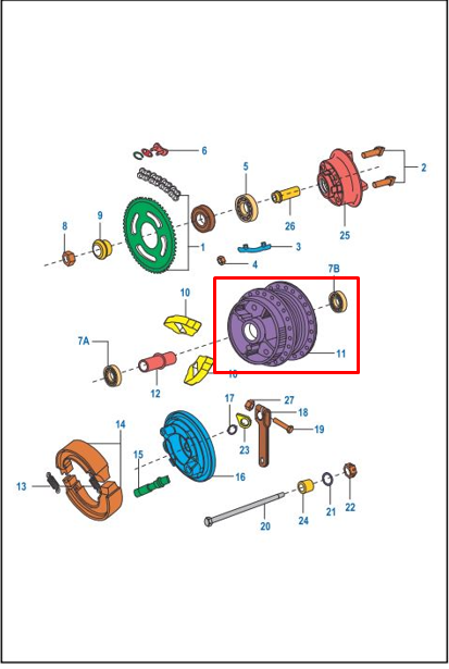 Campana Trasera Boxer 100 Tec Bajaj Original