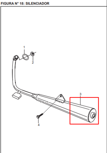 Mofle Boxer 100 Tec/K-Tec-Ug Bajaj Original