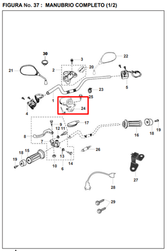 Switch de Encendido Pulsar 180Tec - Discover 135 Bajaj Original