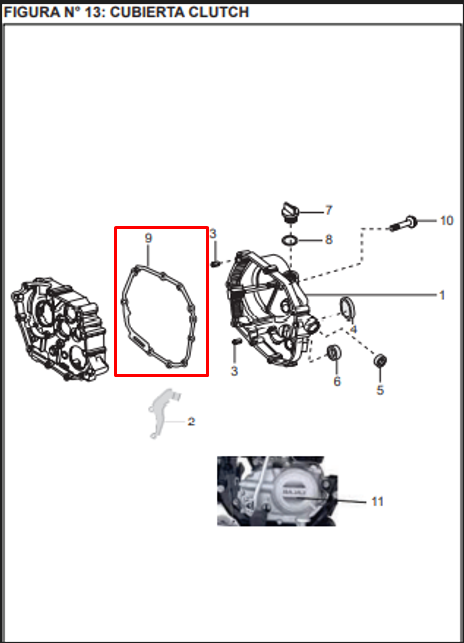 Empaque Clutch Boxer 100 Ct - Platino 100 Bajaj Original
