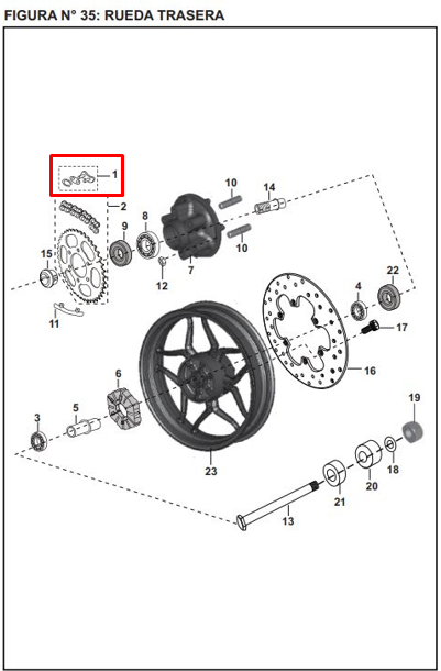 EMPATE CADENA 520 CON O`RING ORIGINAL