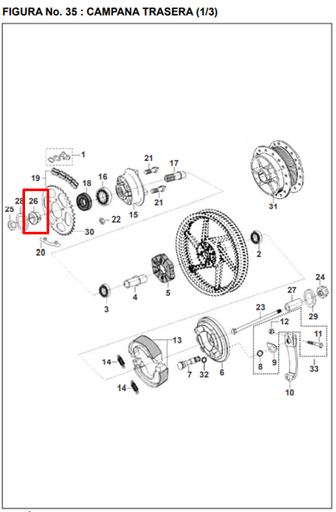 Buje de Porta Sprocket Pulsar 220 Bajaj Original