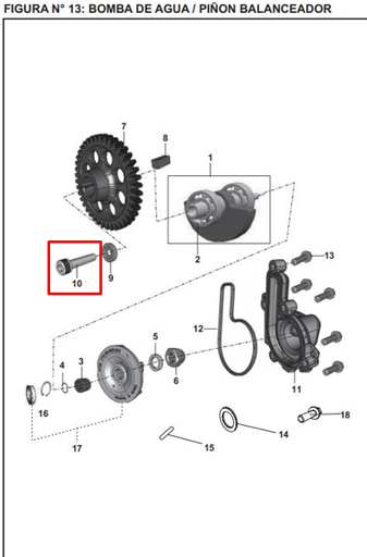 Tornillo Arbol de Levas Pulsar 180Ug/220 Bajaj Original