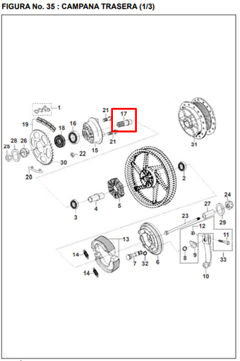 Buje de Porta Sprocket Pulsar 180 Dts-I Bajaj Original