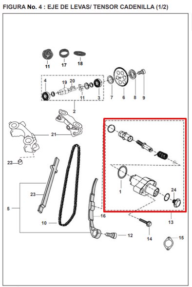 Tensor de Cadenilla Pulsar 180 Black Tec Bajaj Original