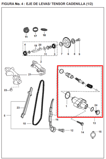 Tensor de Cadenilla Pulsar 180 Black Tec Bajaj Original