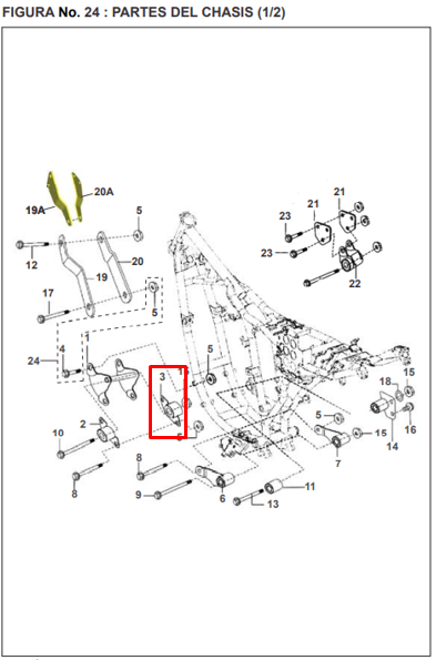 Soporte de Motor Pulsar 180 Dts-I Bajaj Original (delantero derecho)