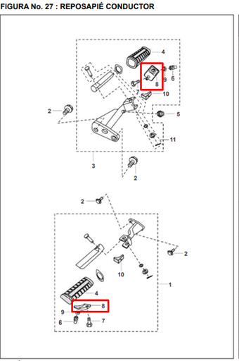 PLATINO POSAPIE FR PULSAR DTS-I ORIGINAL