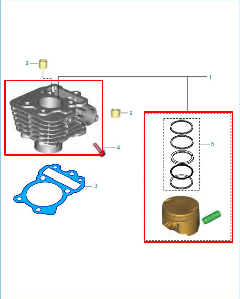 Cilindro Platino 110 Bajaj Original (Kit)