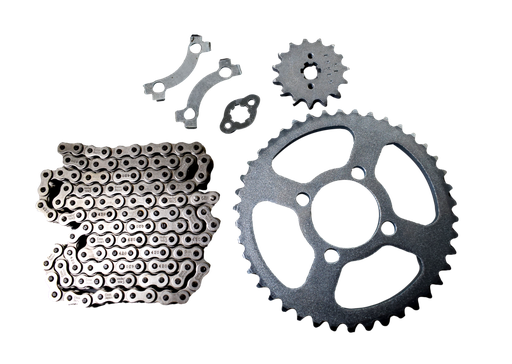 Kit Arrastre Discover 100 Generico Global Steel Chino (13/42 Dientes - Paso 420) GENERICO