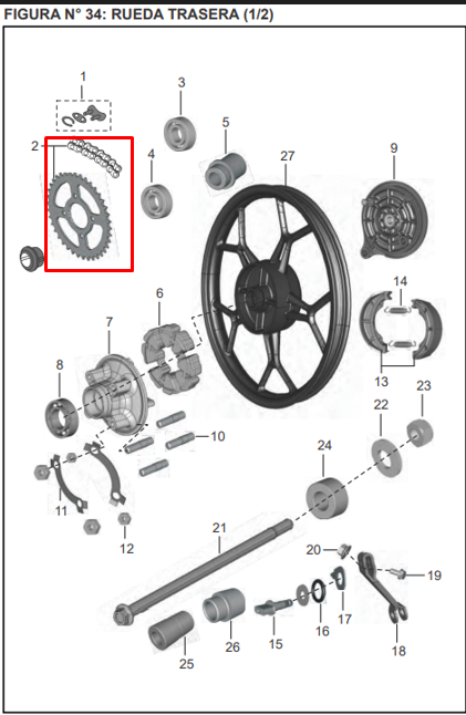 Kit Arrastre Discover 125 St Bajaj Original (14/45 Dientes - 4 Huecos)